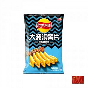 Lay's Big Wave Grilled Squid 70g - Лэйс рифленые кальмар на гриле