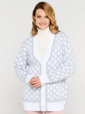 VAY Кардиган женский 9232-91004 501/40 белый/ледяной