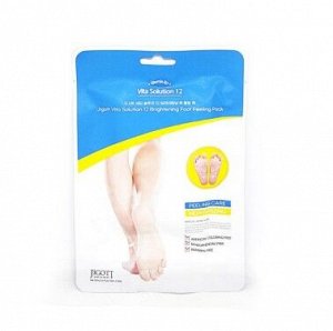 JIGOTT VITA SOLUTION 12 BRIGHTENING FOOT PEELING PACK 15ml Увлажняющие отшелушивающие маска-носочки 15мл