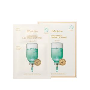 JM SOLUTION WATER LUMINOUS SOS RINGER CICA MASK SPECIAL 5g+30ml Успокаивающая двухступенчатая маска с глиной и центеллой 5г+30мл