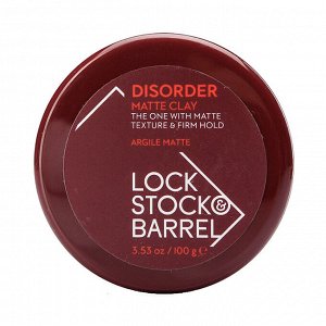 Жесткая глина для укладки волос для мужчин LOCK STOCK & BARREL Disorder Matte Clay 100 г