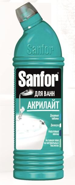 Санфор Акрилайт гель д/чистки ванной антибакт.эффект 1шт 750мл пласт.бут. / 15шт / 23655 / 022144