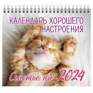 Календарь-домик (евро) «Календарь хорошего настроения. Счастье на 2024 год. Маркет»  на 2024 год