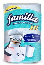 Familia полотенце бумажное двухслойн. белый с тиснением (XXL) 1шт / 18шт / 5039303 / 000563