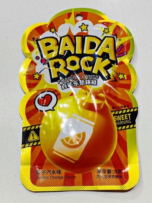 Взрывная карамель со вкусом апельсина Baida Rock Poping Candy 9 гр