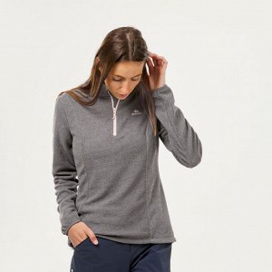 Толстовка походная флисовая женская серая Quechua 100