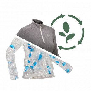 Толстовка походная флисовая женская серая Quechua 100