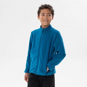 Кофта для походов флисовая для мальчиков темно-синяя Quechua MH150
