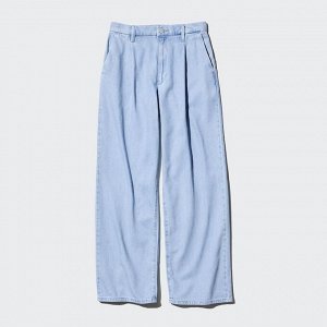 UNIQLO - широкие джинсы из драпового денима 72-74 см - 62 BLUE