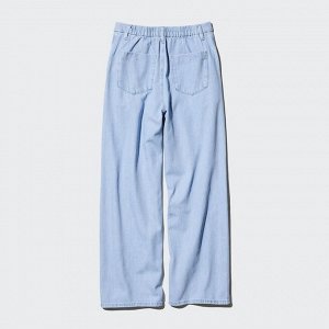 UNIQLO - широкие джинсы из драпового денима 72-74 см - 30 NATURAL