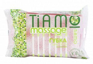 Губка для тела TIAMO Natura Massage Оригинал массажная поролон 1шт