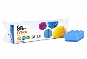 Губка для посуды FUN CLEAN XL 10шт