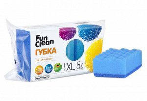 Губка для посуды FUN CLEAN XL 5шт