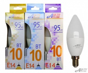 Лампа светодиодная LED-C37-REGULAR 10Вт 175-265В Е14 3000К 900Лм Свеча