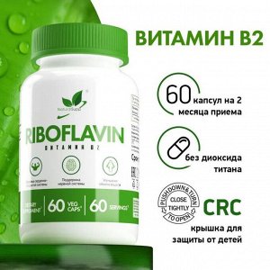 Витамин B-2 NaturalSupp Riboflavin - 60 капс