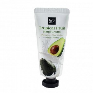 Farm Stay Питательный крем для рук с маслом ши и авокадо Tropical Fruit Hand Cream Avocado & Shea Butter 50мл