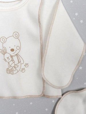 Комплект для новорожденного с кофточкой 8 предметов цвет Молочный (Мишка)