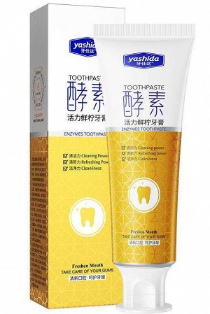 YASHIDA ЗУБНАЯ ПАСТА С ЭНЗИМАМИ ENZYME VITALITY LEMON (ЛИМОН) 100 ГР (YSD10408) 1/72