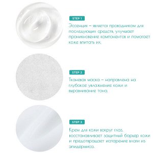 Трёхшаговый увлажняющий комплекс с жемчугом JMsolution Marine Luminous Pearl Deep Moisture Mask Plus, 30мл