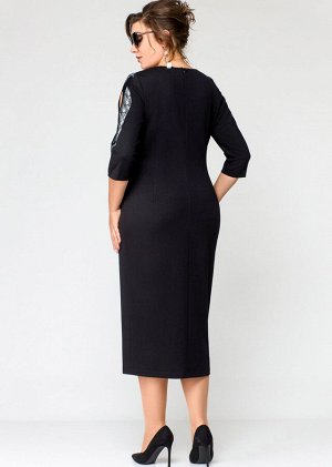 Платье EVA GRANT 7177 черный принт