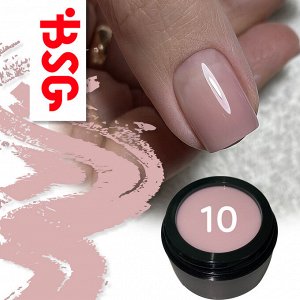 №10 полигель (полижеле/акригель/акриловый гель) от BSG для наращивания и укрепления ногтей, 13 гр