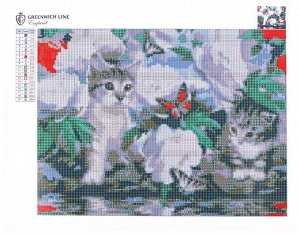 Алмазная мозаика "Котята", 30*40см