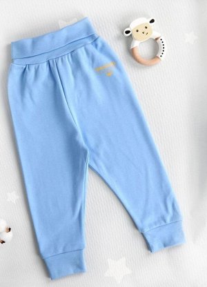 Брюки детские штанишки трикотажные для малыша цвет Голубой (Заврики)