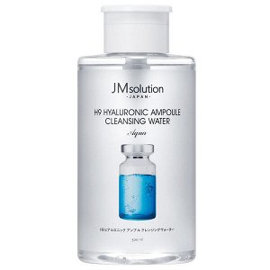 Очищающая вода для снятия макияжа с гиалуроновой кислотой JMsolution H9 Hyaluronic Ampoule Cleansing Water Aqua, 500мл