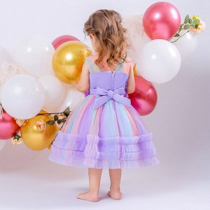 Платье детское для маленьких принцесс, цвет фиолетовый, с принтом