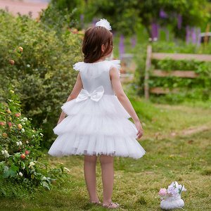 Платье детское "воздушное" для маленьких принцесс, цвет розовый, с ободком