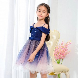 Платье детское для маленьких принцесс, цвет бежевый/розовый, со стразами