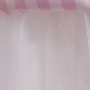 Платье детское с заколкой "Бантик", цвет розовый, принт "клетка"