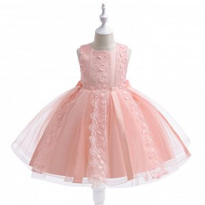 Платье детское без рукавов, цвет розовый, с принтом