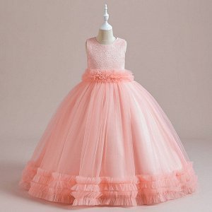 Платье детское бальное, цвет розовый