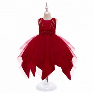 Платье детское без рукавов, цвет красный
