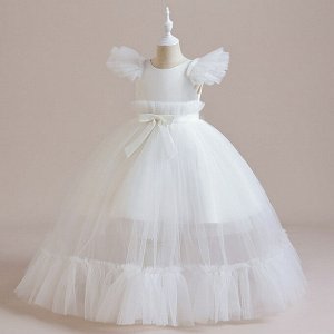 Платье пышное детское, цвет белый