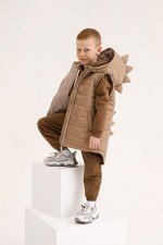 Жилет утепленный детский Дино темно-бежевый