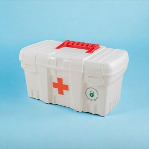 Аптечка - контейнер, пластик, белый, 14 х 26,5 х 15,5 см, KEEPLEX Family doctor