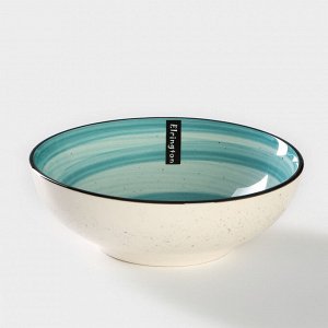Тарелка глубокая керамичсекая Elrington «Аэрограф. Мятный бриз», d=18 см