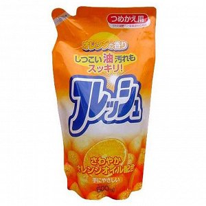 Жидкость "Awa’s" для мытья посуды с маслом апельсина 500 г, мягкая упаковка / 20