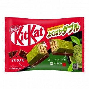 Шоколад Kit Kat  двойной вкус классический и чай матча 116 гр