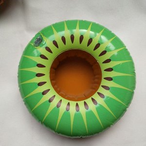 Надувной держатель для напитков, "киви", цвет зеленый