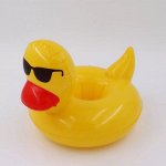 Надувной держатель для напитков, &quot;уточка&quot;, цвет желтый