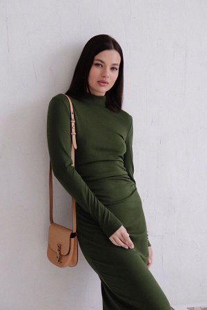 Martichelli Платье облегающее тёмно-зелёное