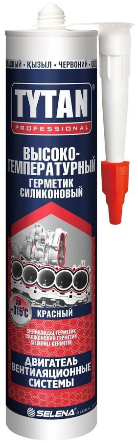 Герметик силиконовый термостойкий TYTAN Professional красный 280мл