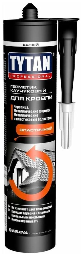 Герметик каучуковый для кровли TYTAN Professional белый 310мл
