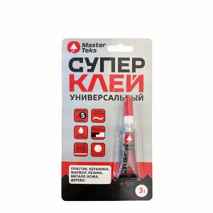 NEW Клей цианоакрилатный  MASTERTEKS универсальный Супер-клей 3 г