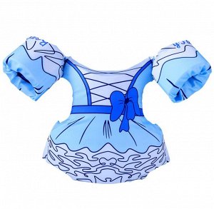 Жилет для плавания детский, принт "платье", цвет синий