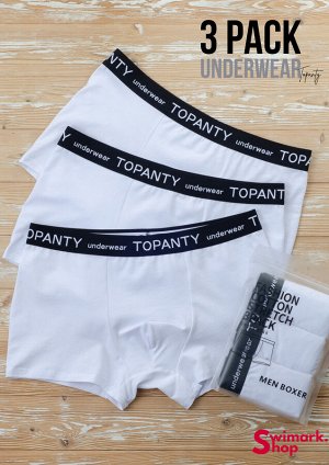 Набор мужских боксеров TOPANTY TP- 83001 3 шт/уп (2XL (52 RUS), БЕЛЫЙ