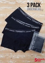 Набор мужских боксеров TOPANTY TP- 83001 3 шт/уп, ЧЕРНЫЙ